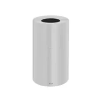 Atrium open top plastic liner satin aluminum