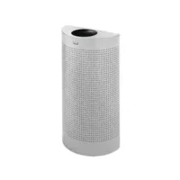Half round open top perforated stardust silver metallic