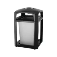 Landmark series classic container, dome top with ash tray frame and rigid liner black
